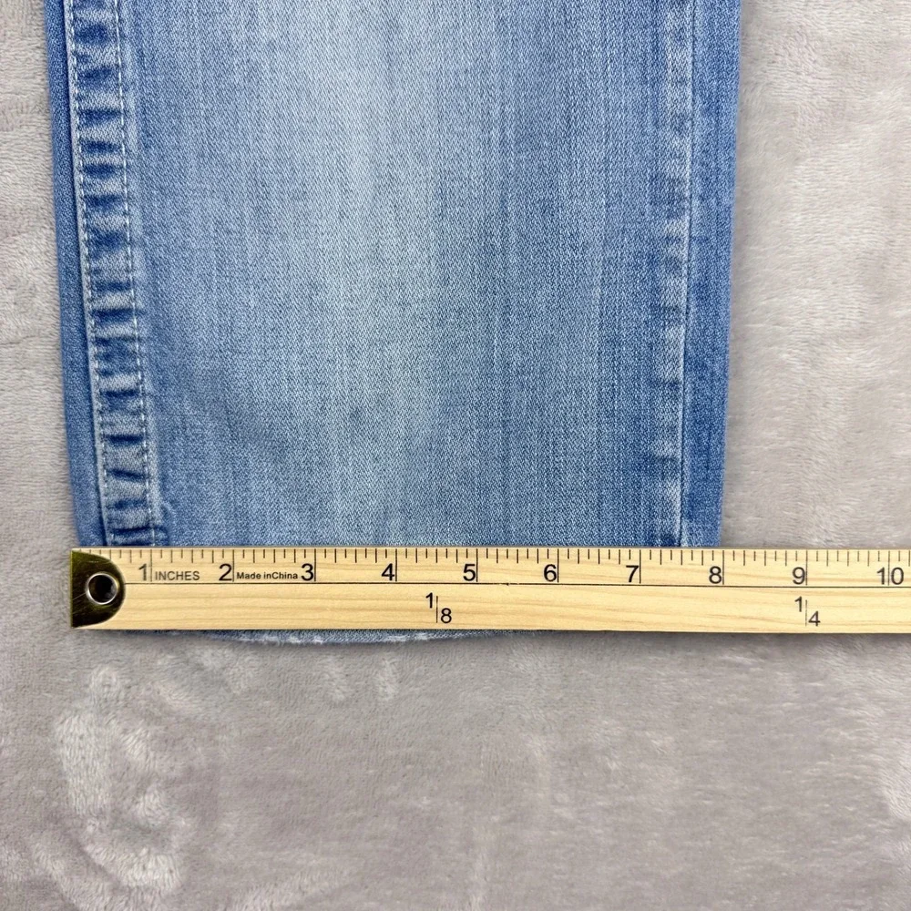 True Religion Straight Leg Jeans Men 30 (32x32.5) Blue Thrashed Grunge Steet Y2K
